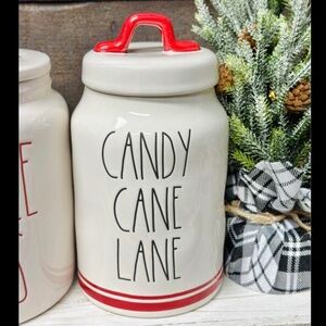 Rae Dunn Candy Cane Lane Mini Canister